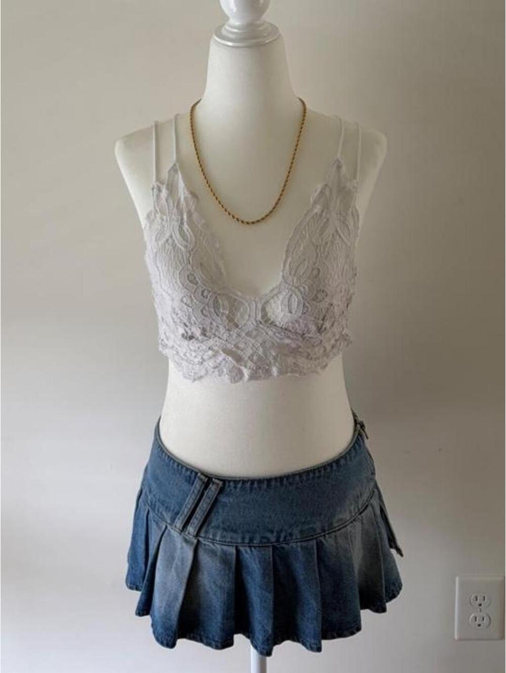 Y2K Free People Adella Bralette crop top